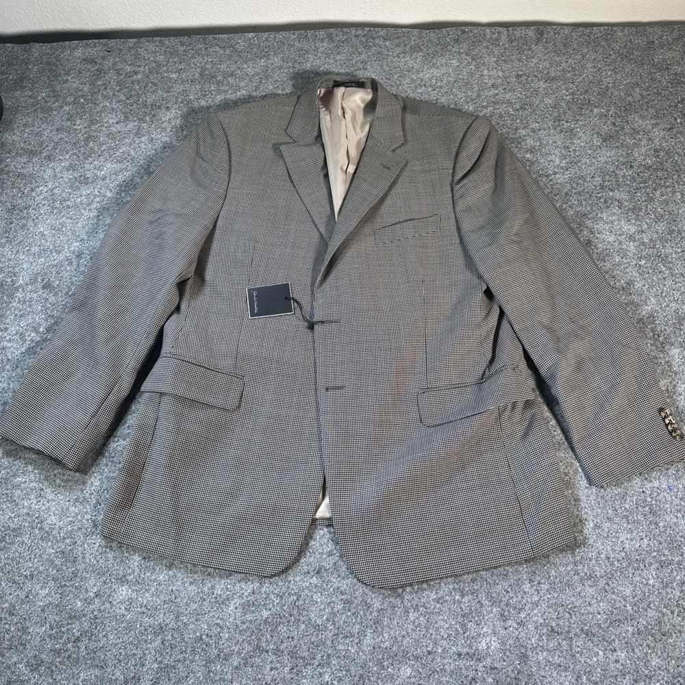 JOHN W. NORDSTROM Classic Fit Tic Weave Blazer Jacket 100% Wool 44R Brand New
